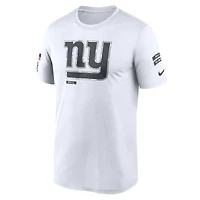 Men's Nike White New York Giants 2024 Salute To Service Legend Performance T-Shirt