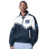 Men's Pro Player White/Navy New York Giants Tape II Lightweight Full-Zip Jacket