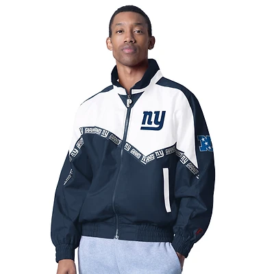 Men's Pro Player White/Navy New York Giants Tape II Lightweight Full-Zip Jacket
