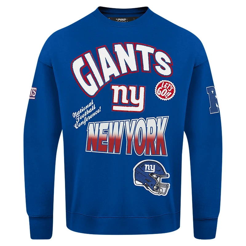 Sweat-shirt à enfiler épaules tombantes Pro Standard Royal New York Giants pour homme
