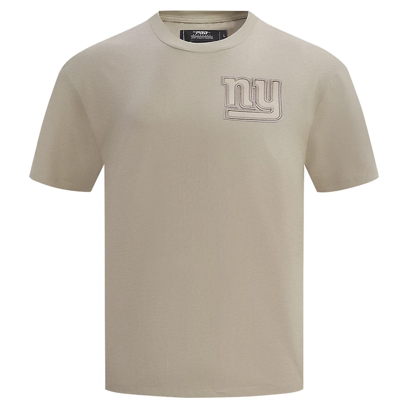 Men's Pro Standard Tan New York Giants Drop Shoulder T-Shirt