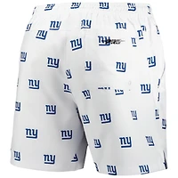 Men's Pro Standard  White New York Giants Allover Print Mini Logo Shorts