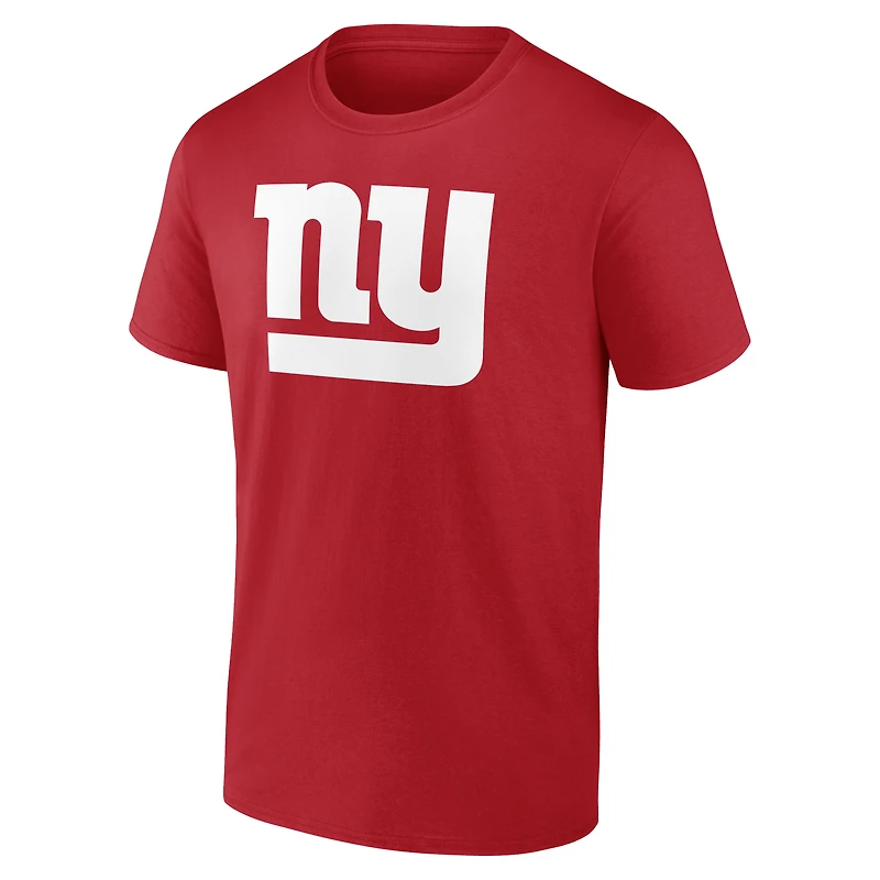 T-shirt authentique personnalisé avec nom et numéro des New York Giants, rouge, pour homme