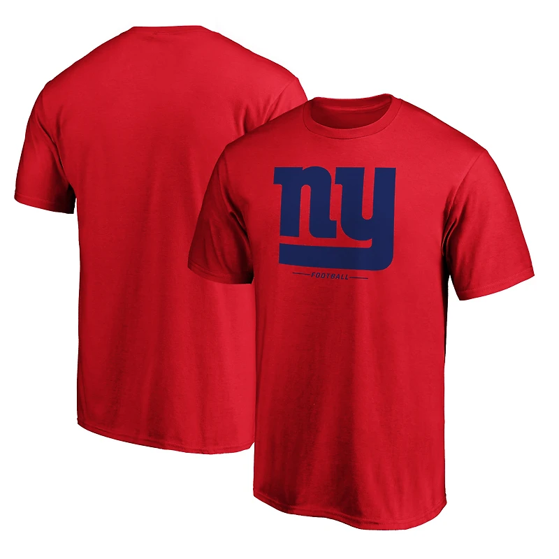 Men's  Red New York Giants Team Lockup T-Shirt