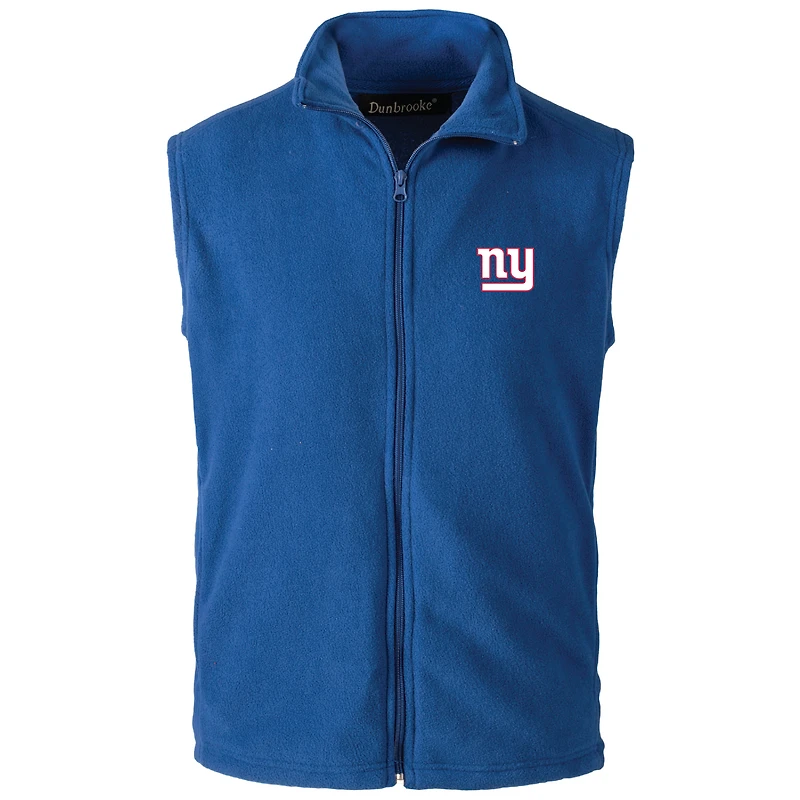 Men's Royal New York Giants Houston Fleece Full-Zip Vest
