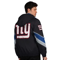 Men's Starter Black/Royal New York Giants Thursday Night Gridiron Full-Zip Jacket