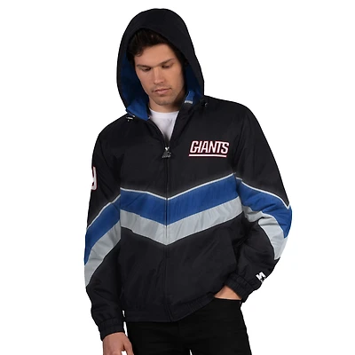 Men's Starter Black/Royal New York Giants Thursday Night Gridiron Full-Zip Jacket