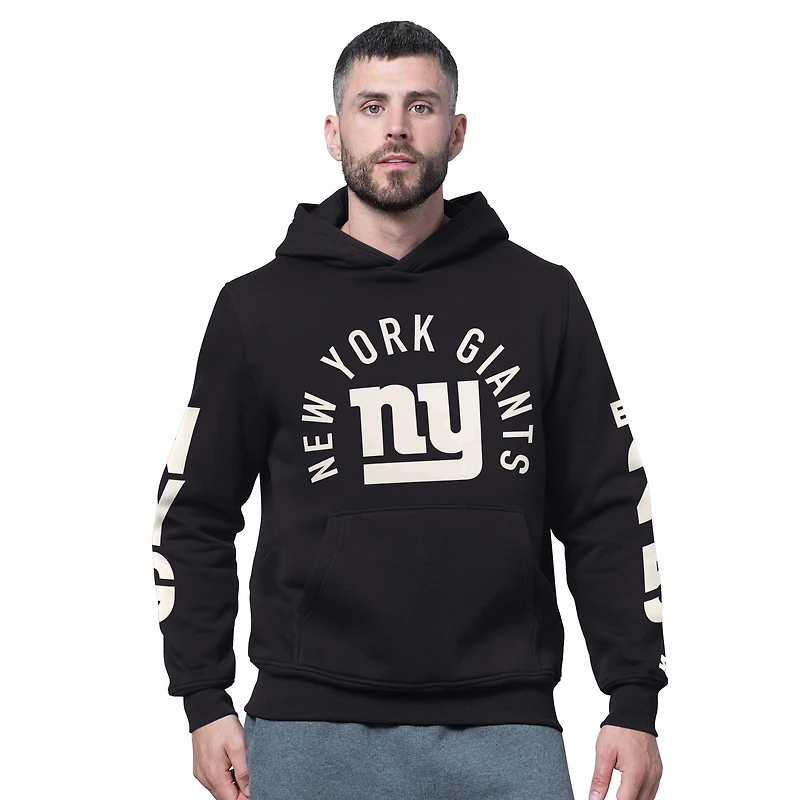 Sweat à capuche en polaire noir Starter pour homme des New York Giants Handoff