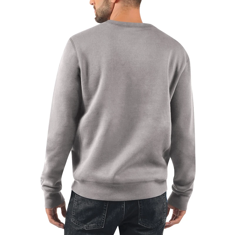 Men's Starter Heather Gray New York Giants 1925 Collection Long Sleeve Pullover Sweatshirt