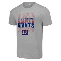 Men's Starter Heather Gray New York Giants Four Team Name Logo T-Shirt