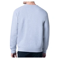 Men's Starter Heather Gray New York Giants Player Grid Pullover Sweatshirt
