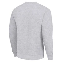 Men's Starter Heather Gray New York Giants Player Grid Pullover Sweatshirt