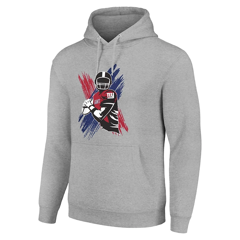 Sweat à capuche en polaire gris chiné pour homme des New York Giants Player X