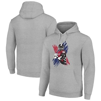 Sweat à capuche en polaire gris chiné pour homme des New York Giants Player X