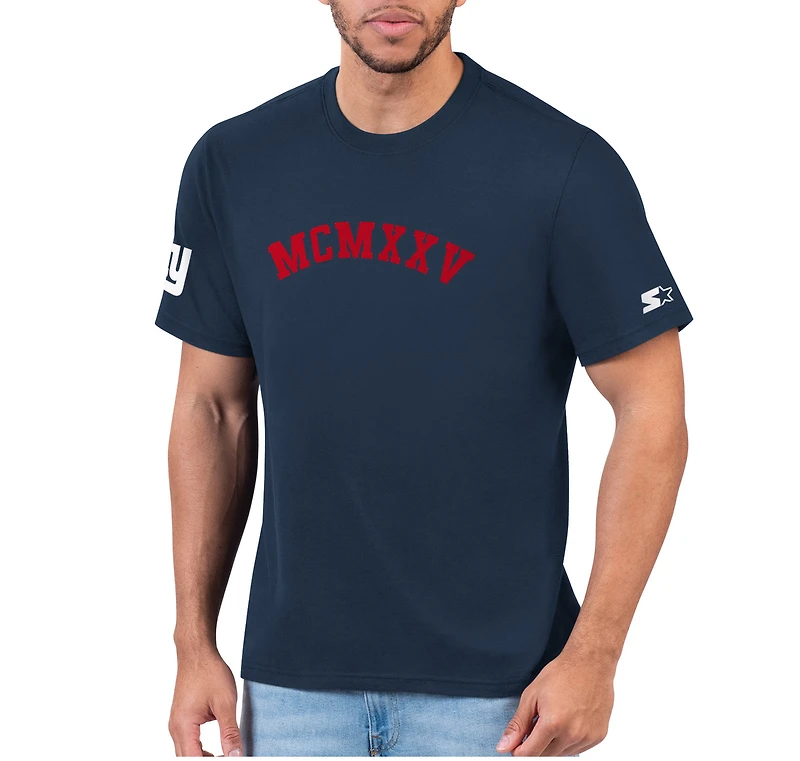 Men's Starter Navy New York Giants 1925 Collection T-Shirt