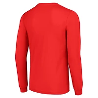 Men's Starter Red New York Giants Player Grid Graphic Long Sleeve T-Shirt
