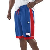 Short de mode préféré des fans Giants New York Starter Royal/Rouge pour hommes