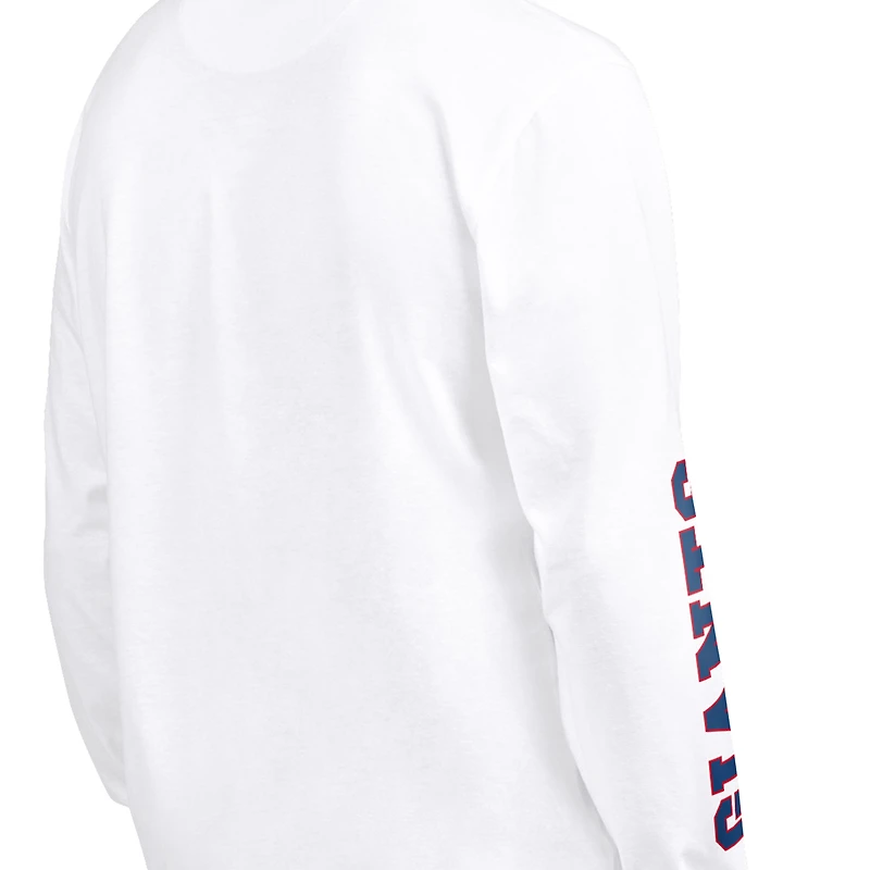 Pack de t-shirts à manches courtes et longues Starter Royal/Blanc pour homme, New York Giants
