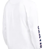 Pack de t-shirts à manches courtes et longues Starter Royal/Blanc pour homme, New York Giants