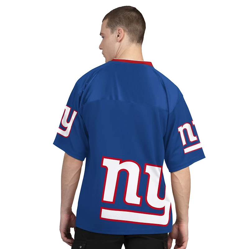 Pack de t-shirts à manches courtes et longues Starter Royal/Blanc pour homme, New York Giants
