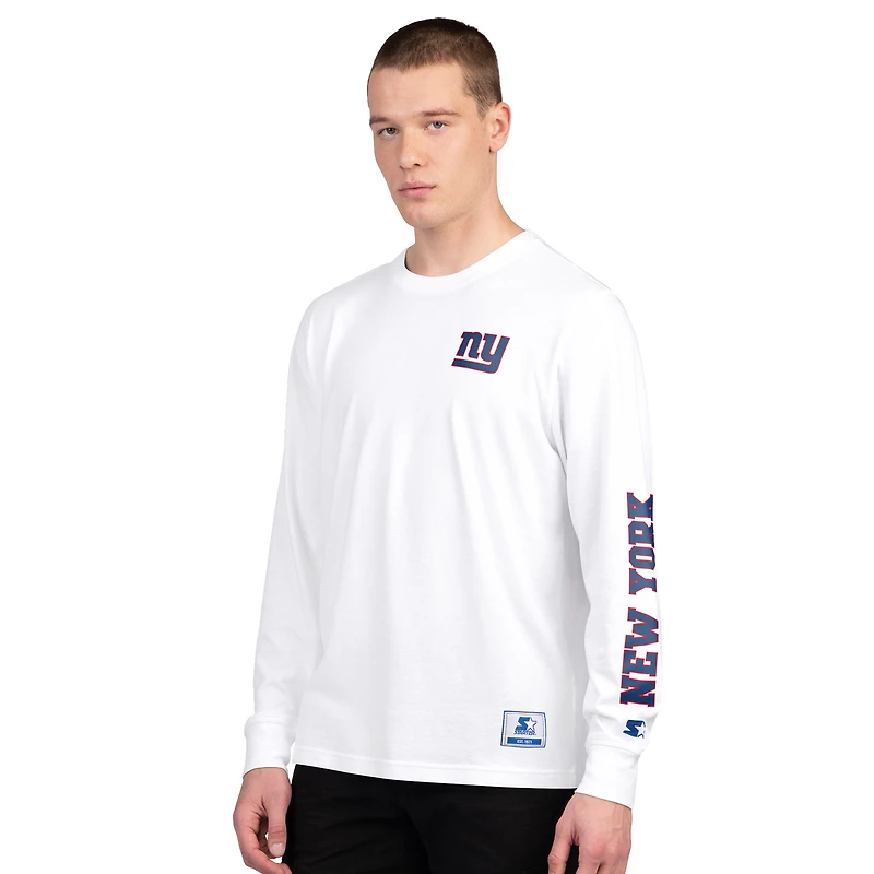 Men's Starter Royal/White New York Giants Short Sleeve & Long T-Shirt Combo Pack
