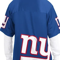 Men's Starter  Royal/White New York Giants Short Sleeve & Long T-Shirt Combo Pack
