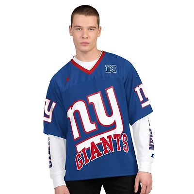 Men's Starter  Royal/White New York Giants Short Sleeve & Long T-Shirt Combo Pack