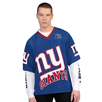 Men's Starter  Royal/White New York Giants Short Sleeve & Long T-Shirt Combo Pack