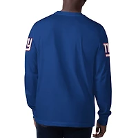 T-shirt à manches longues pour hommes Starter Royal New York Giants Clutch Hit