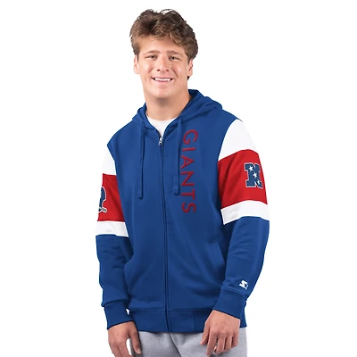 Sweat à capuche zippé avec logo vintage Extreme New York Giants pour homme Starter Royal