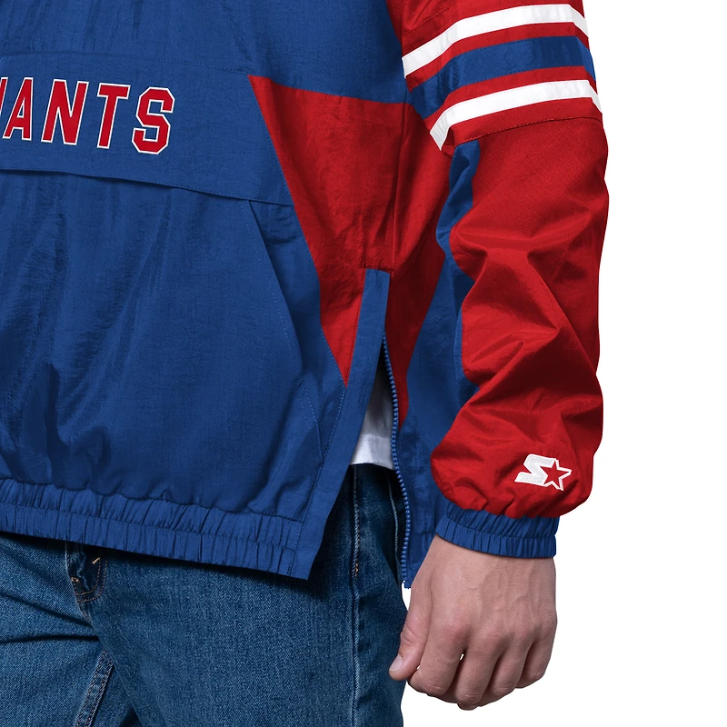 Pull demi-zippé Starter Royal New York Giants pour homme