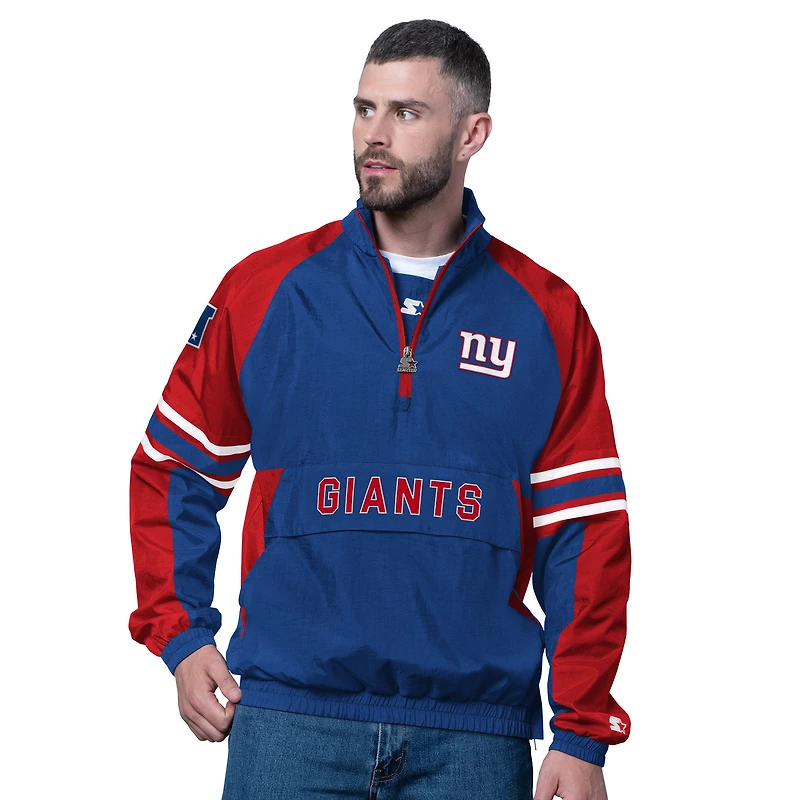 Pull demi-zippé Starter Royal New York Giants pour homme