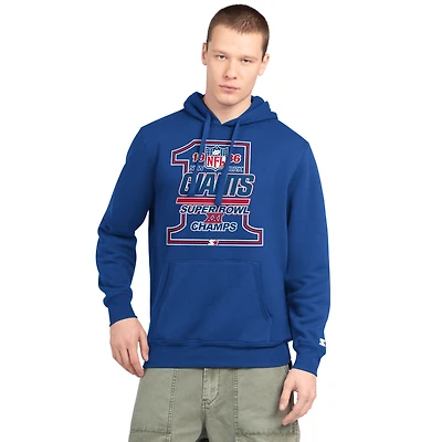 Men's Starter Royal New York Giants Super Bowl XXI Champions Hoodie