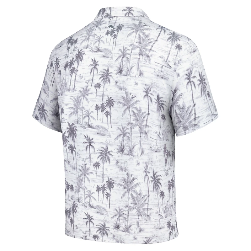 Men's Tommy Bahama Gray New York Giants Cabana Shores IslandZone Tri-Blend Polo