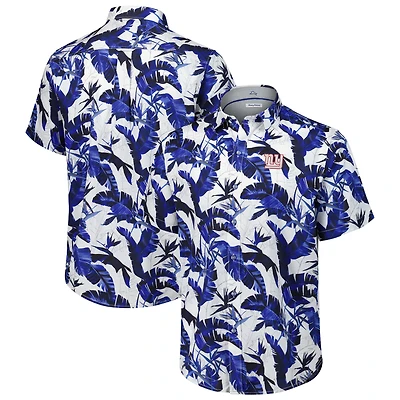 Men's Tommy Bahama Royal New York Giants Sunnyvale Blooms Camp Button-Up Shirt