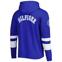 Men's Tommy Hilfiger Royal/White New York Giants Alex Long Sleeve Hoodie T-Shirt