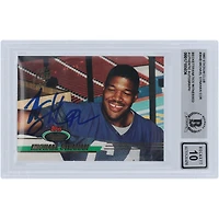 Michael Strahan New York Giants Autographed 1993 Topps Stadium Club #384 Beckett Fanatics Witnessed Authenticated 10 Rookie Card