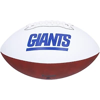 Ballon de football Franklin White Panel autographié par Michael Strahan des New York Giants avec l'inscription « HOF 14 »