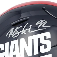 Michael Strahan New York Giants Autographed Riddell 1980-1999 Throwback Speed Flex Authentic Helmet