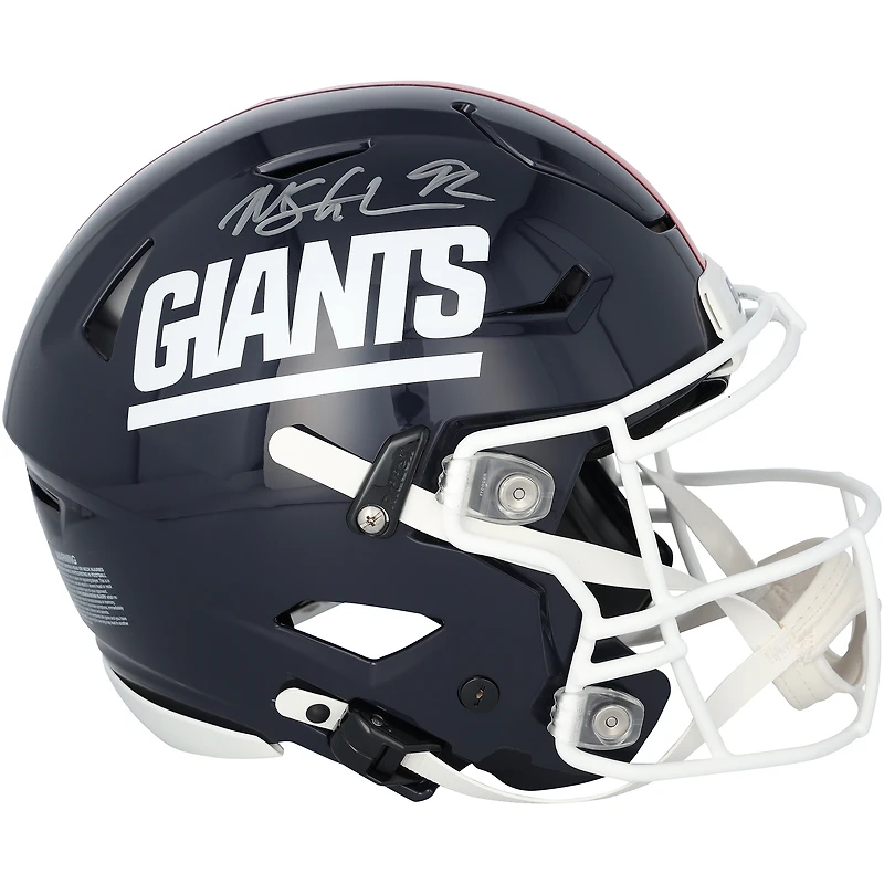 Michael Strahan New York Giants Autographed Riddell 1980-1999 Throwback Speed Flex Authentic Helmet