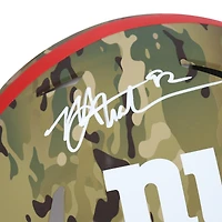 Casque authentique Riddell Camo Alternate Speed ​​autographié par Michael Strahan des New York Giants
