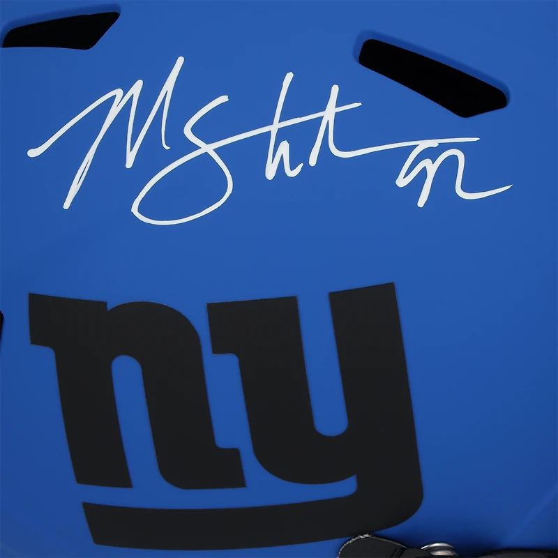Michael Strahan New York Giants Autographed Riddell Rave Speed Replica Helmet