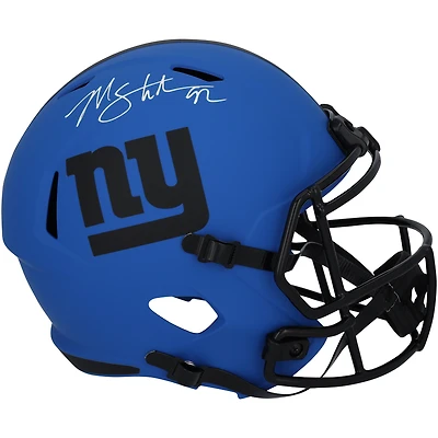 Casque réplique Riddell Rave Speed ​​autographié par Michael Strahan des Giants de New York