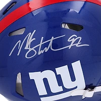 Casque authentique Riddell Speed ​​autographié par Michael Strahan des New York Giants