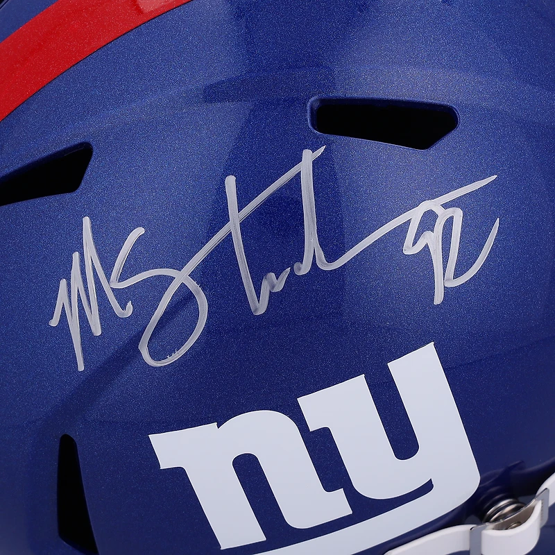 Michael Strahan New York Giants Dédicacé Riddell Speed ​​Replica Casque
