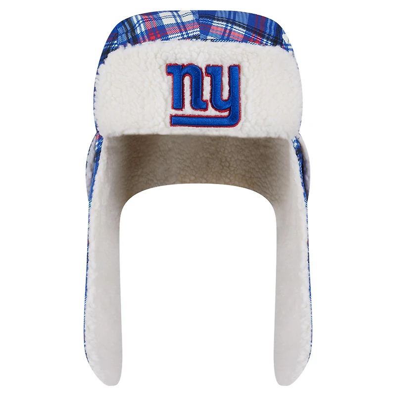 Casquette trappeur Sherpa à carreaux New Era Royal York Giants