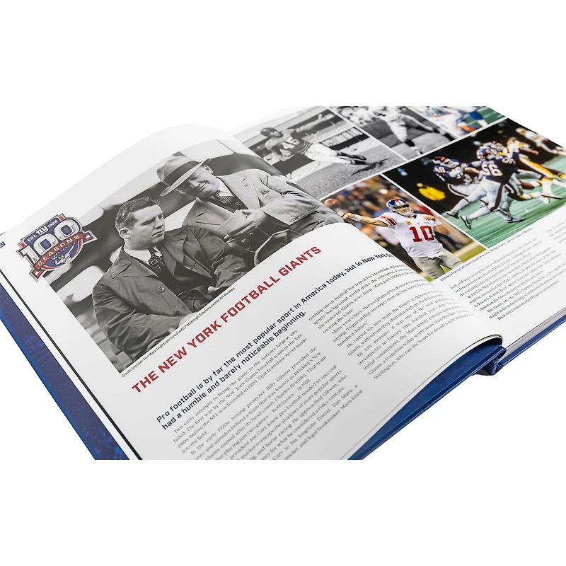 Livre de table basse sur les 100 saisons des Giants de New York