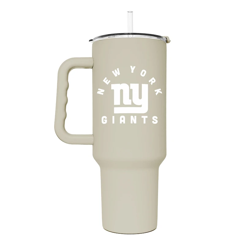 Gobelet isotherme New York Giants 40 oz couleur sable, toucher doux