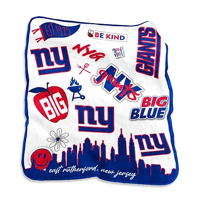 Couverture en peluche Native Raschel des Giants de New York 50'' x 60''