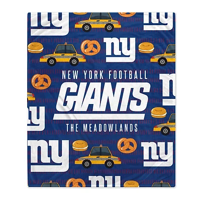 Couverture polaire avec logo de la ville natale des Giants de New York 60'' x 70''